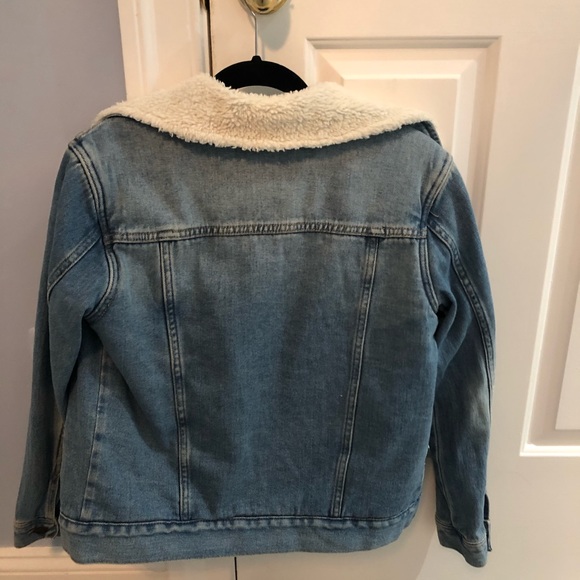 NWOT Pacsun Fuzzy Jean Jacket XS - Picture 3 of 3